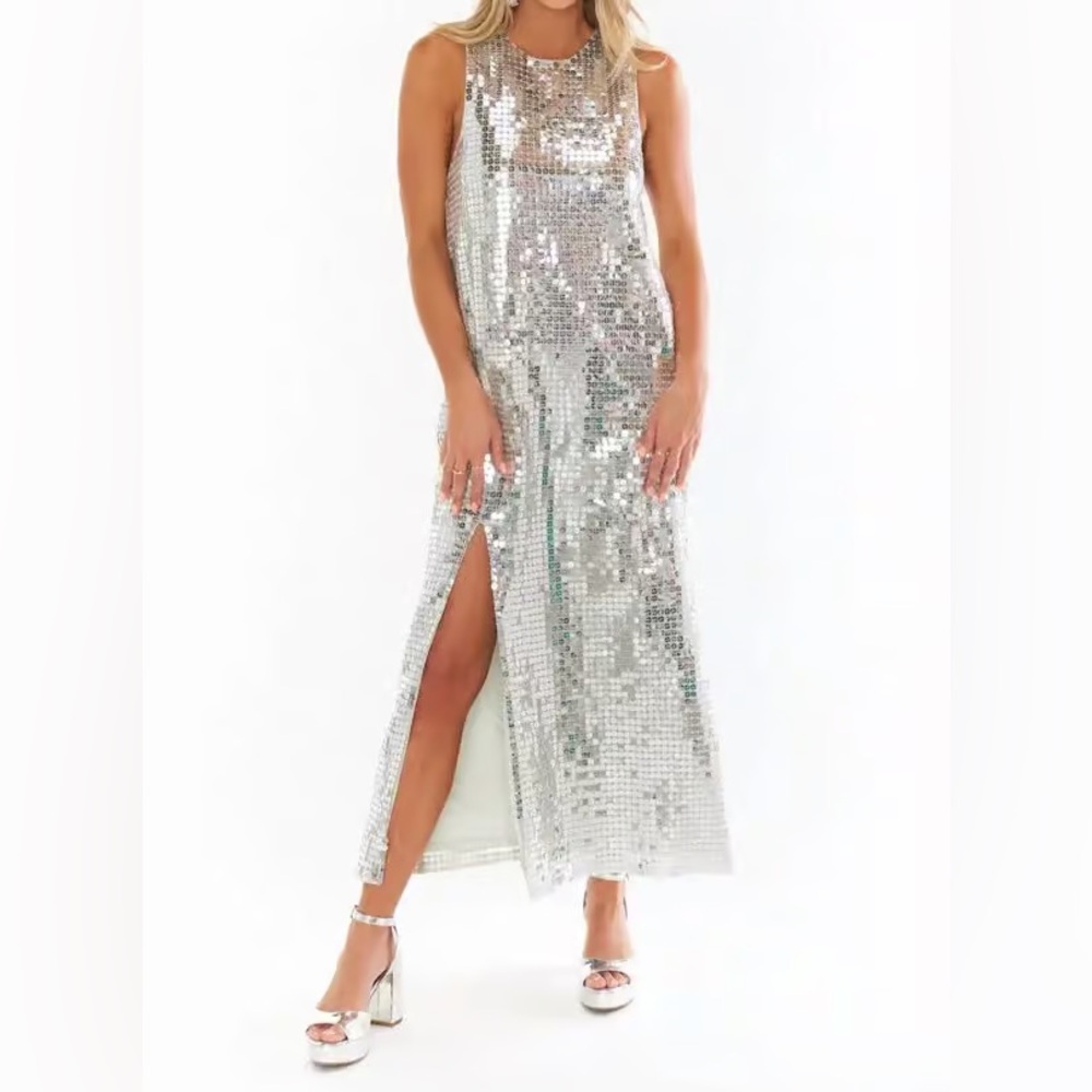 Show Me Your Mumu Disco Maxi dress in Disco Sequin